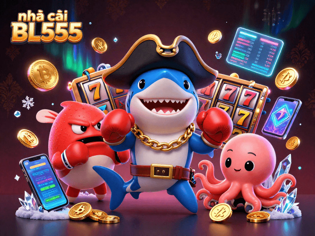 Engage with exciting slots at nhà cái BL555 featuring pirate characters and vibrant casino elements.