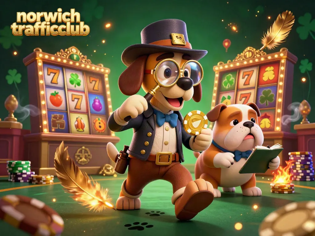 Join the quest for hidden treasures with the norwichtrafficclub in a vibrant casino scene.