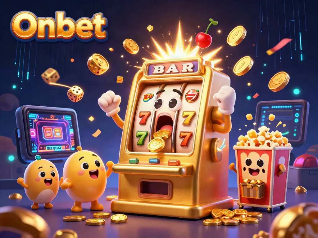 Celebrate jackpots with Onbet's 3D cartoon slot machines and vibrant casino themes.