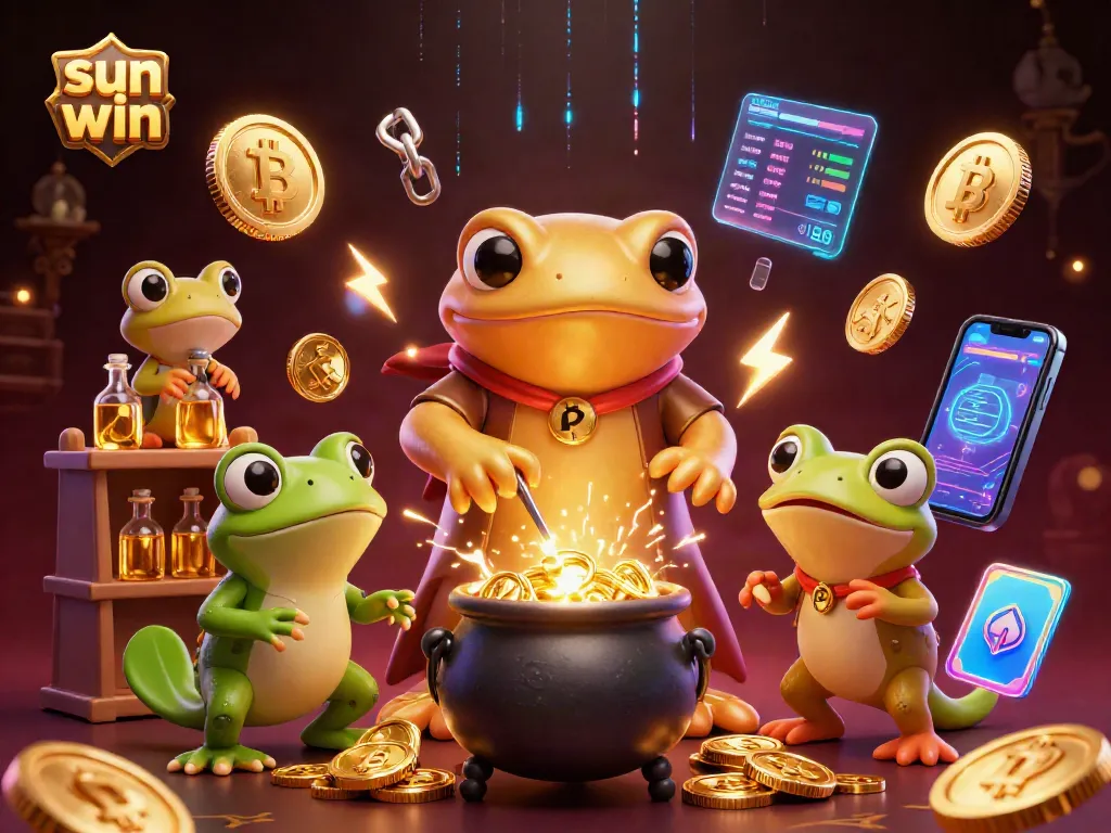 Experience thrilling wins at sun win with colorful golden alchemy in an exciting casino setting.