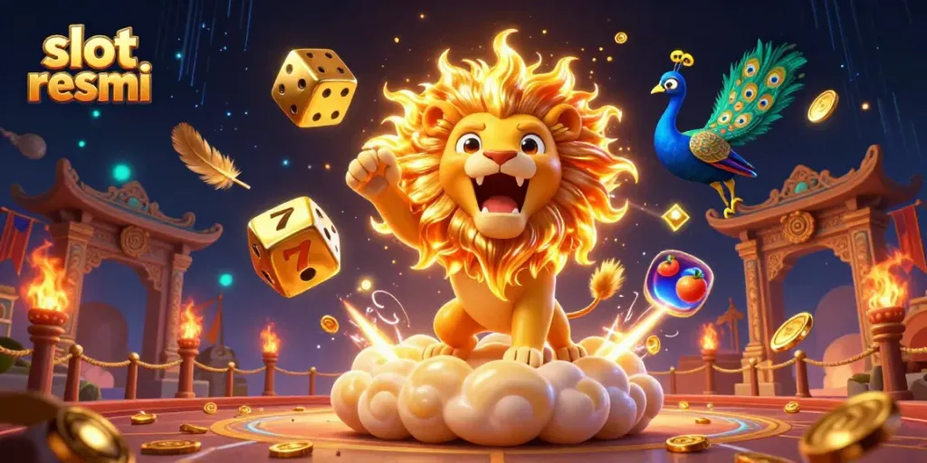 Experience thrilling gaming with the slot resmi featuring vibrant 3D characters and energetic casino elements.