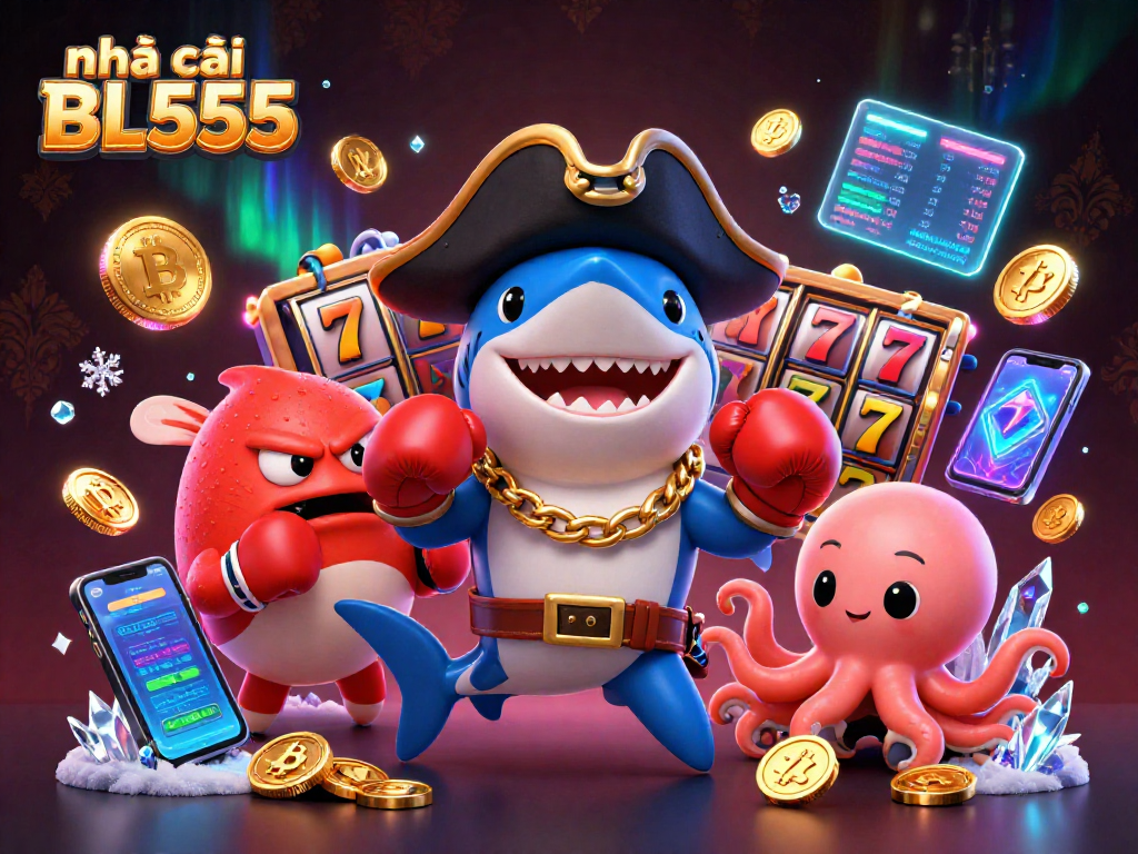 Engage with exciting slots at nhà cái BL555 featuring pirate characters and vibrant casino elements.