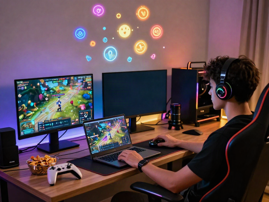 Experience GEM88 online gaming at http://gem88-mobile.com with laptops, vibrant graphics, and an exciting atmosphere.