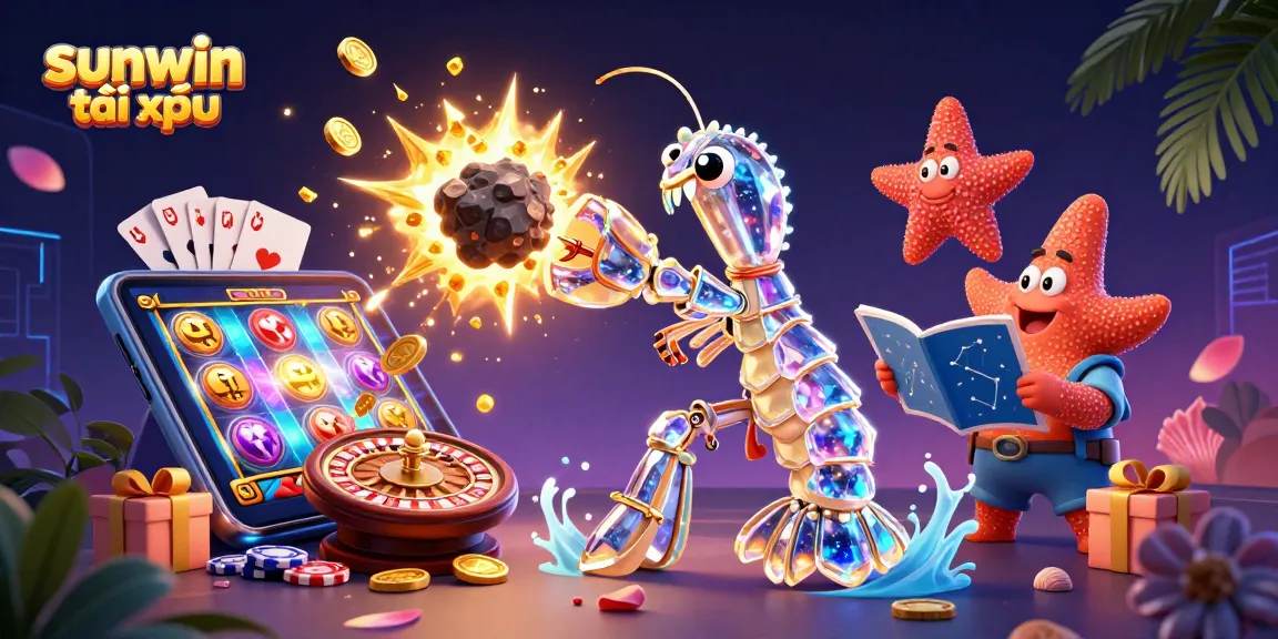 Experience thrilling wins with sunwin tài xỉu, as dynamic samurai shrimp and starfish navigate casino adventures.
