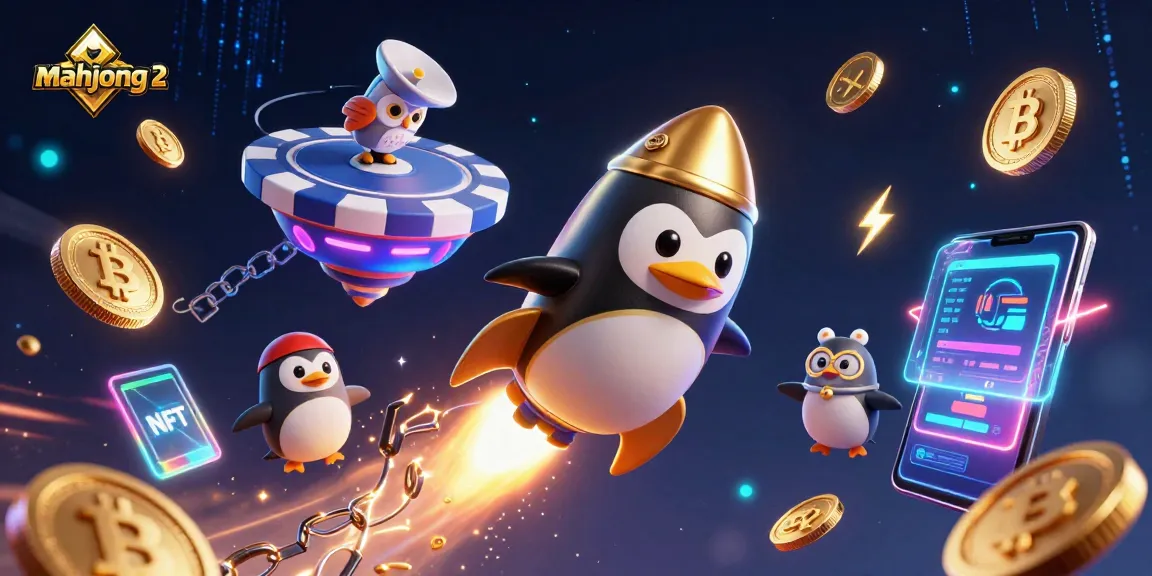 Experience mahjong 2 excitement as the golden penguin ventures to jackpot opportunities in space.