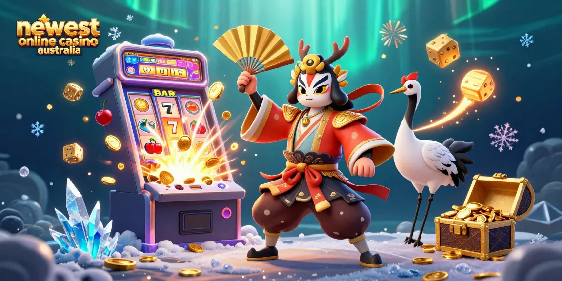 Experience the excitement of the newest online casino australia with vibrant 3D characters amidst jackpot symbols and dynamic game elements.