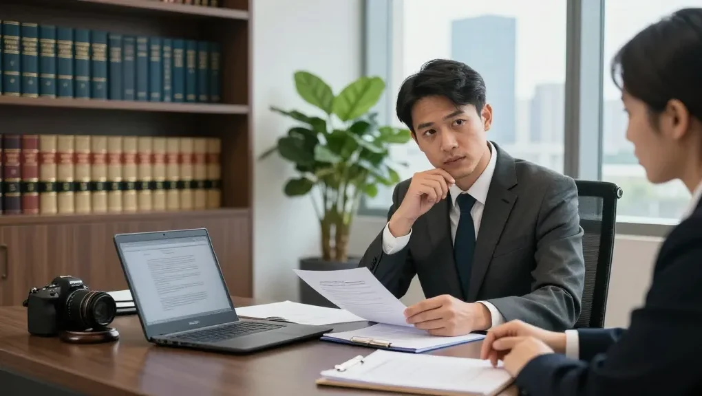 Lawyer providing legal advice, sneak a peek here at the professional consultation atmosphere.