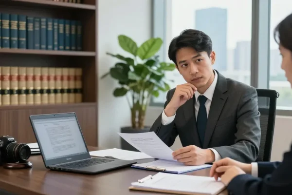 Lawyer providing legal advice, sneak a peek here at the professional consultation atmosphere.